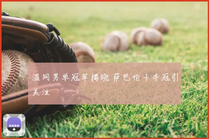 温网男单冠军揭晓 萨巴伦卡夺冠引关注