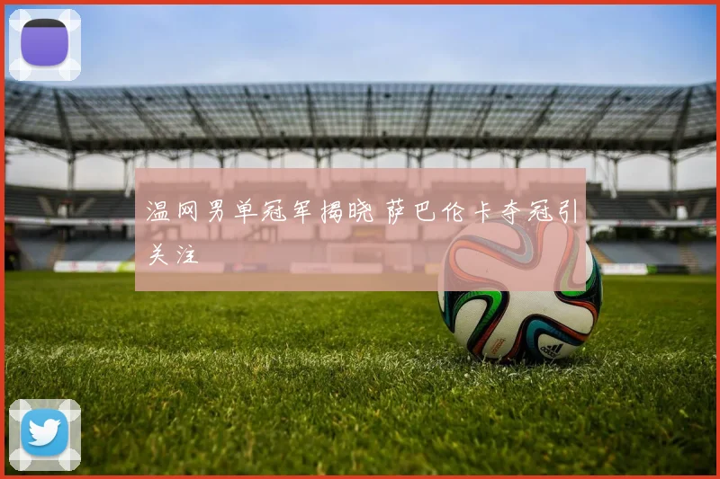 温网男单冠军揭晓 萨巴伦卡夺冠引关注